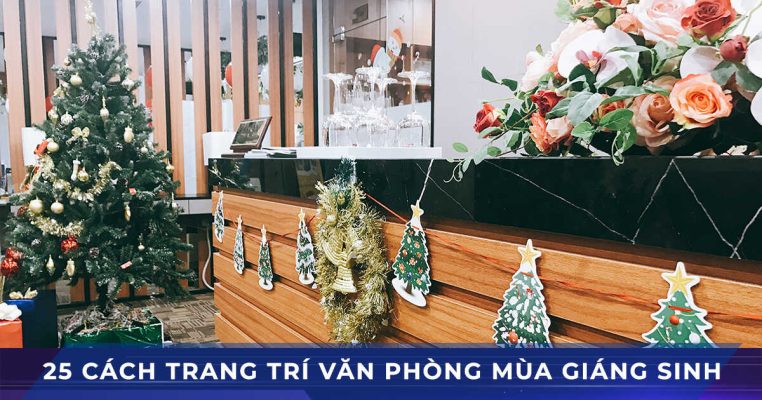 25 cach trang tri van phong mua giang sinh