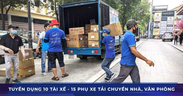 tuyen dung 10 tai xe 15 phu xe tai chuyen nha chuyen van phong