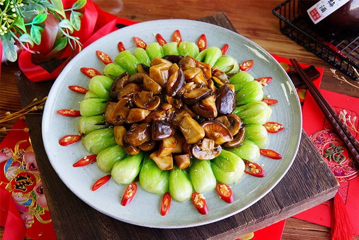 Cải chip xốt nấm